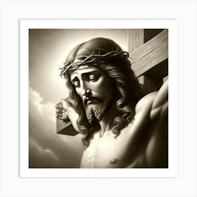 Jesus On The Cross Art Print