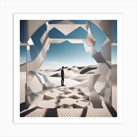 Man In The Desert 115 Art Print