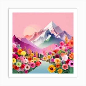 Firefly An Illustration Of A Beautiful Majestic Cinematic Tranquil Mountain Landscape In Neutral Col 2023 11 22t235516 Art Print