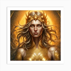 Golden Goddess Fairy Art Print