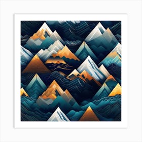 Mountains In The Sky 4 Art Print