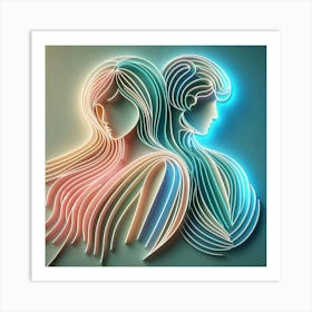 A man and woman 4 Art Print