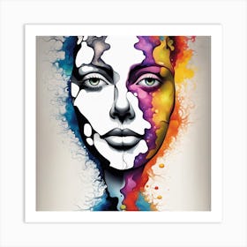 Abstract Of A Woman'S Face Art Print