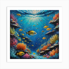 Under The Sea painting Art Print