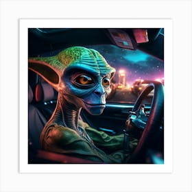 Alien Car 12 1 Art Print