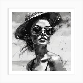 Black And White Painting 1 Art Print