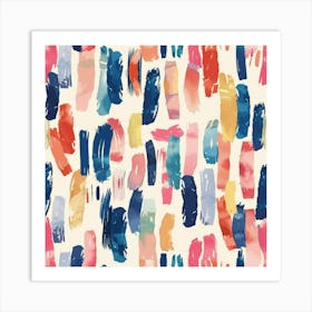 Abstract Brushstrokes 1 Art Print