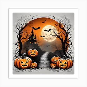 Halloween Pumpkins 5 Art Print