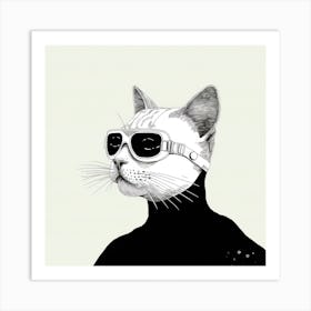 Cat In Sunglasses 4 Art Print