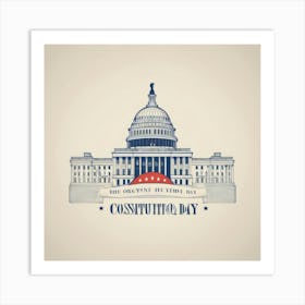 U S Capitol Building Art Print