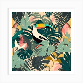 Toucan Background Art Print