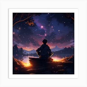 Cosmic Contemplation Art Print