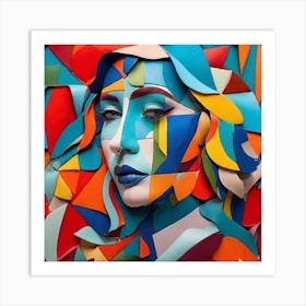 Abstract Portrait Of A Woman Art Print