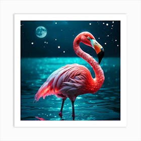 Pink Flamingo Art Print