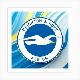 Brighton and Hove Albion Logo Wall Art 3 Art Print