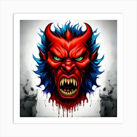 Devil Head 19 Art Print