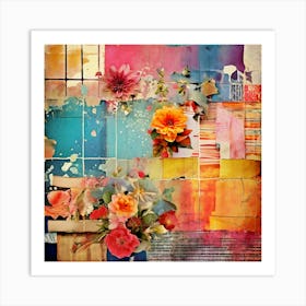 Mixed Media Collage Art Print