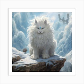 White Cat With Blue Eyes Art Print