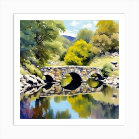 bridge over a burn Art Print