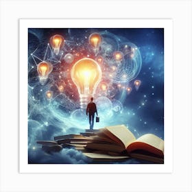 Man In A Book Art Print