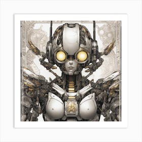 Robot Girl 3 Art Print