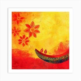 Diwali Greeting Card 1 Art Print