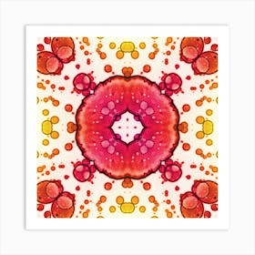 Bubble Pattern Pink Abstraction Art Print