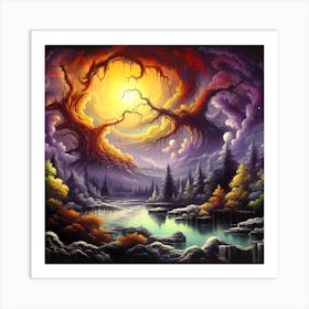 Satanic Forest Art Print