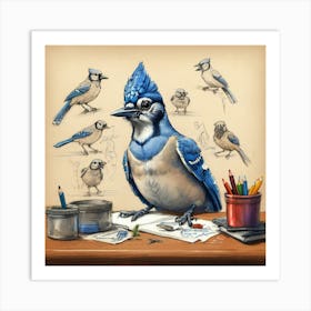 Blue Jay 12 Art Print