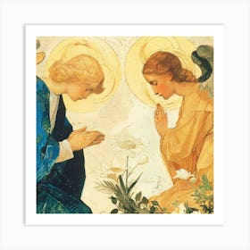 Angel And The Shepherd Art Print