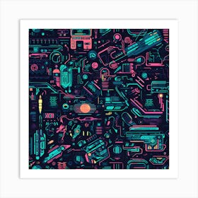 Sci-Fi Background Art Print