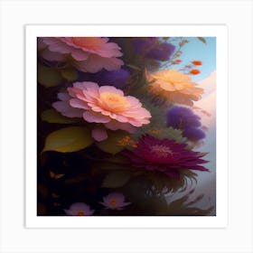 Flowers In The Sky Art Print