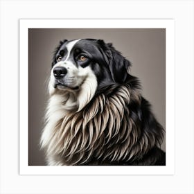 Portrait Of A Dog Art Print