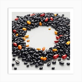 Black Bean Wreath Art Print