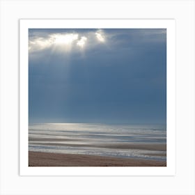 Rays Of Light On The Beach Art Print