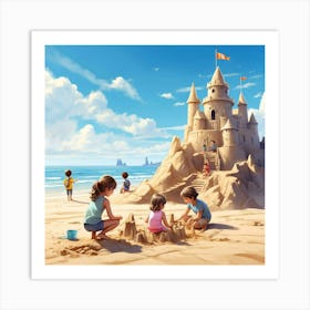 Sunny Day On The Beach Art Print