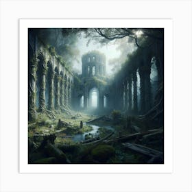 Ruins Of A Castle 2 Art Print