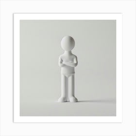 3d Model Of A Man Art Print