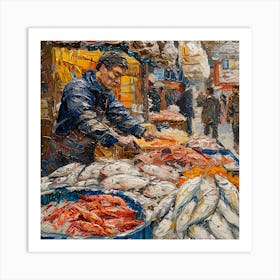 Van Gogh Style: The Fishmonger Series 1 Art Print