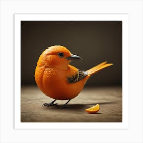 Orange Bird Art Print