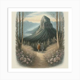 'The Old Man And The Mountain' Art Print