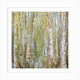 Birch Forest, Beautiful Nature Art Print