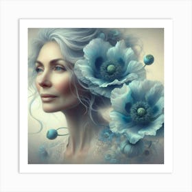 Lady of Flowers Art Print