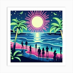 Beach Scene Art Print