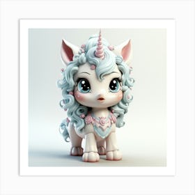 Unicorn 3d Model 18 Art Print