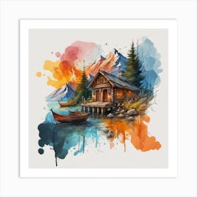 Stunning watercolor landscapes 18 Art Print