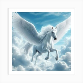 White Horse In The Sky 1 Art Print