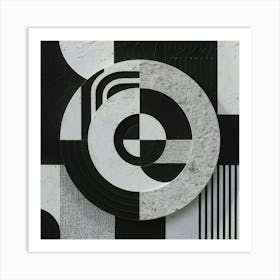 Black and White Abstract Art 68 Art Print