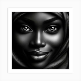 Muslim Woman In Hijab Art Print