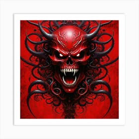Demon Skull Art Print